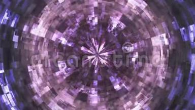 闪烁高科技Grunge火焰隧道，紫色，公司，可循环，4K